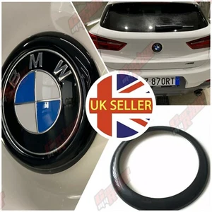 BMW X2 Brillo Negro Insignia Trasera Anillo Cubierta F39 Botas Cromadas - Imagen 1 de 6