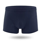 Men's Breathable Underwear Mid Waist High Elastic Solid Color Boxer Briefs