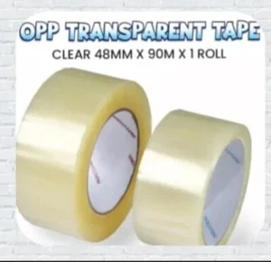 OPP Transparent Tape ( 48mm X 90M X 1 Carton = 96 pcs ) - Picture 1 of 10