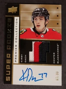 KIRBY DACH 2020-21 UPPER DECK PREMIER SUPER ROOKIE PATCH AUTO /99 ON CARD - Bild 1 von 2