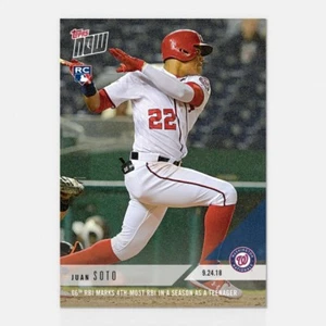 2018 TOPPS NOW #775 JUAN SOTO 4TH MOST RBI IN A SEASON AS A TEENAGER - Picture 1 of 2