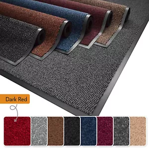 Large Heavy Duty Non Slip Rubber Back Door Mat Barrier Hallway Kitchen Floor Rug - Picture 1 of 181