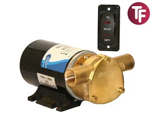 Jabsco 18220-1127 1" Wakeboard and Ski Boat Ballast Pump Bronze 12v DC - Picture 1 of 12