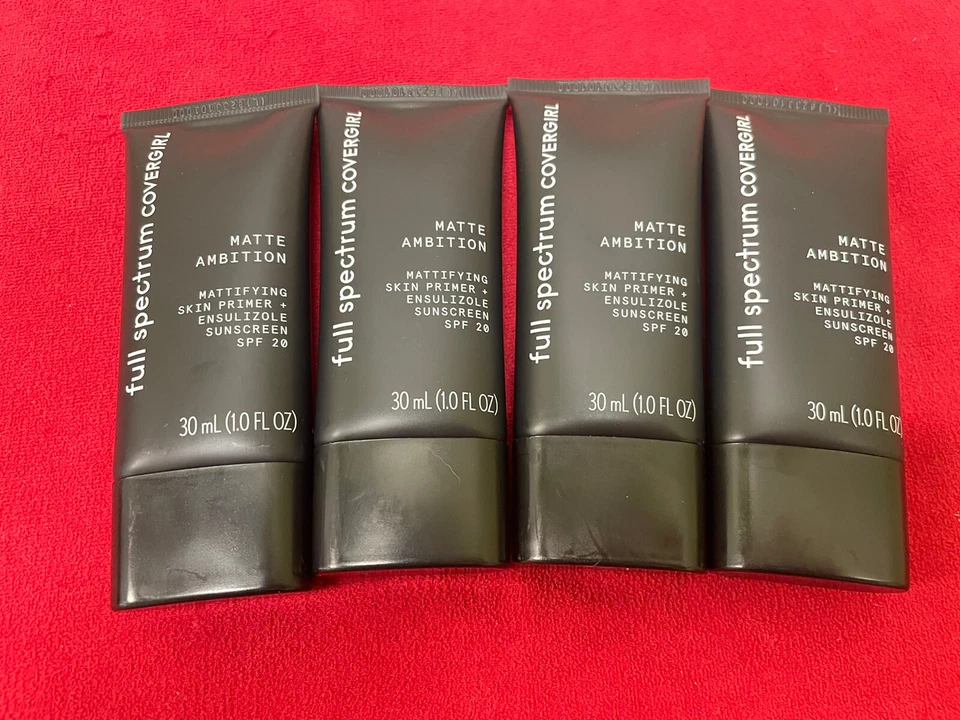 4 Tubes ~ Covergirl Full Spectrum Matte Ambition Skin Primer SPF 20 1 Fl. Oz. Ea - Image 1 of 1