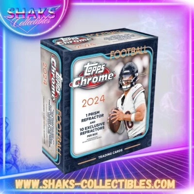 2024 TOPPS CHROME NFL FOOTBALL MEGA BOX- SEALED