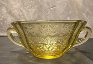 Federal Glas Madrid Bernstein Creme Suppenschale Depression Glas Vintage - Bild 1 von 6