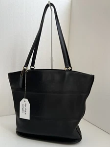 Borsa a tracolla Coach vintage Tribeca in pelle nera made in USA tote shopper 9094 - Foto 1 di 20