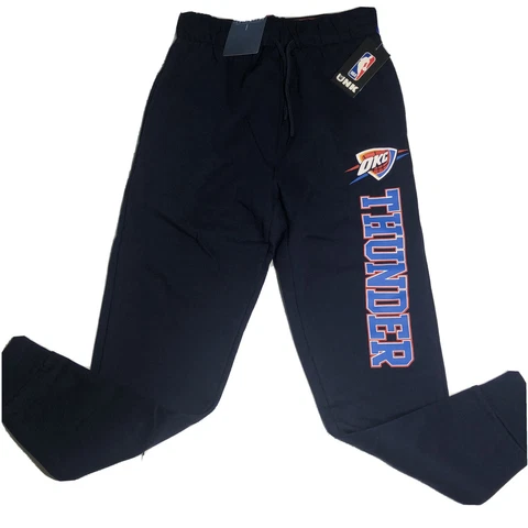 NBA OKC Thunder Women's Pants Size Small Navy Joggers Fleece Sweatpants Cover