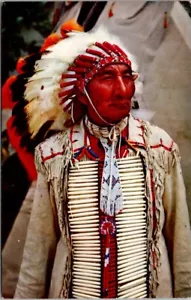 Nebraska NE Indian Chief Knife Native American Tribe Leader Vintage Postcard - Picture 1 of 2