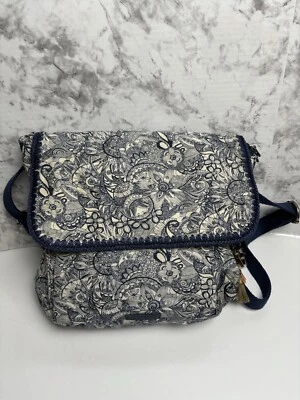 Sakroots Convertible Mochila Bolso Cartera Azul y Blanco Floral Artista Círculo Dijes Foto 1 de 4