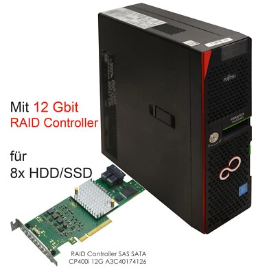 FUJITSU TX1320 M3 SERVER 26361-K1591-V101 D3307-A13 LSI MegaRAID D3373-B12-GS3 - Bild 1 von 4