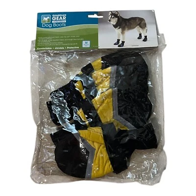 Guardian Gear Yellow - Black Dog Boots Size M Fits Powd 3 3/4” New - Image 1 of 2