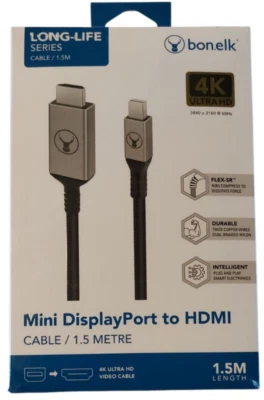 MINI DISPLAY PORT to HDMI  Cable/1.5 Metre - Image 1 of 4