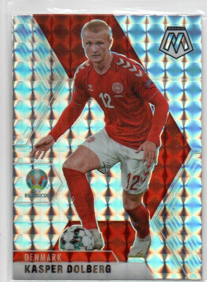2020-21 Panini Mosaic UEFA Euro SILVER MOSAIC #39 Kasper Dolberg DENMARK 41 - Image 1 of 1
