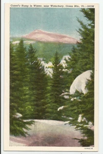 Camels Hump in Winter near Waterbury Vermont Green Mountains Postcard VT Unused - Bild 1 von 2