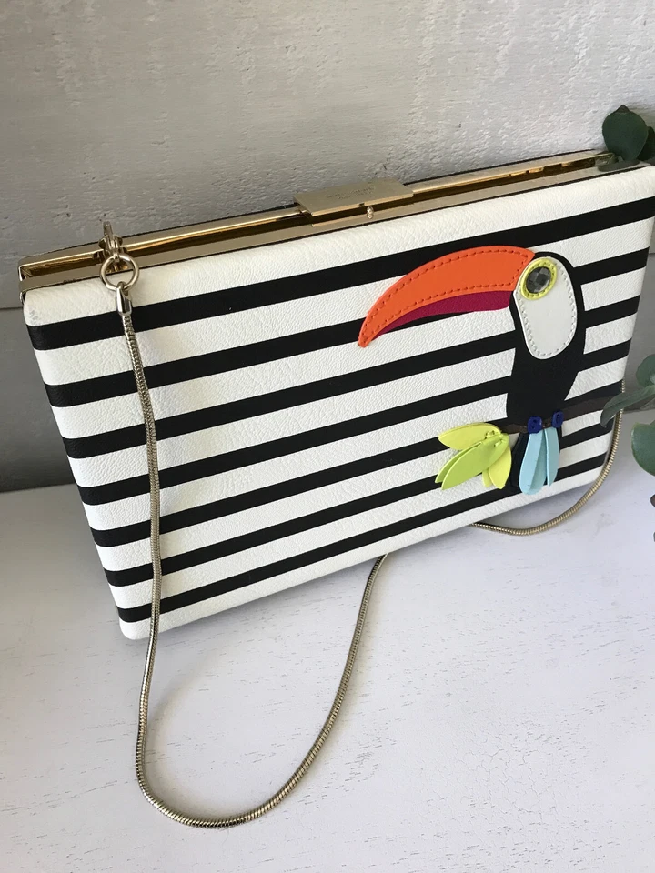 Kate Spade Toucan Emanuelle Montigo Avenue Clutch Purse Wkru3198