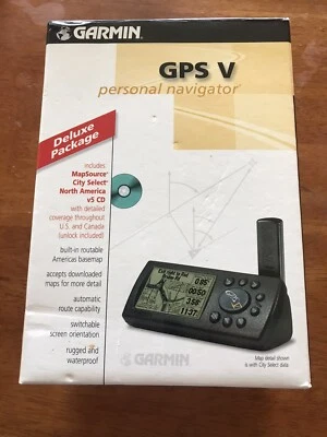 Garmin GPS V Personal GPS with Box and Manuals Bundle Read. Free Shipping. - Image 1 of 4