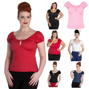 Hell Bunny PEASANT TOP Melissa Fitted Waist REGULAR PLUS Gypsy USA NEW - Picture 1 of 29