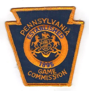 NOS VINTAGE PENNSYLVANIA GAME COMMISSION "Established 1895" Embroidered Patch - Picture 1 of 2