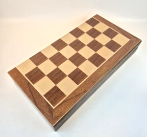 Jaques of London klappbares Schachspiel 39 cm Brett Holz 3" König Reiseset NEU - Bild 1 von 10