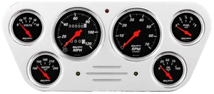 53 54 55 Ford Truck Billet Aluminum Dash Insert Auto Meter Designer Black Gauges - Picture 1 of 5