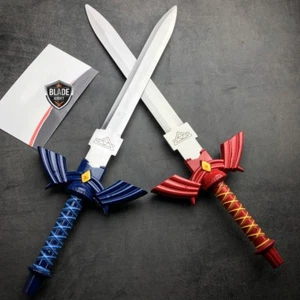 2PC SET Legend of Zelda Hylian Hyrule Ocarina of Time Master Sword Short Dagger - Picture 1 of 3