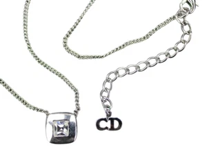 Christian Dior Kette Damen Halskette silber Designer Schmuck 40cm - Bild 1 von 9