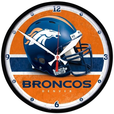 NFL - Denver Broncos (Helmet) - New Round Wall Clock  12.75 Inches Diameter Cover