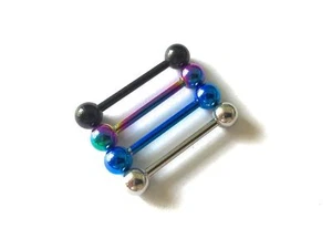 Straight Tongue Nipple Eyebrow Bars Ball Ends Surgical Steel Barbells UK SALE - Picture 1 of 1