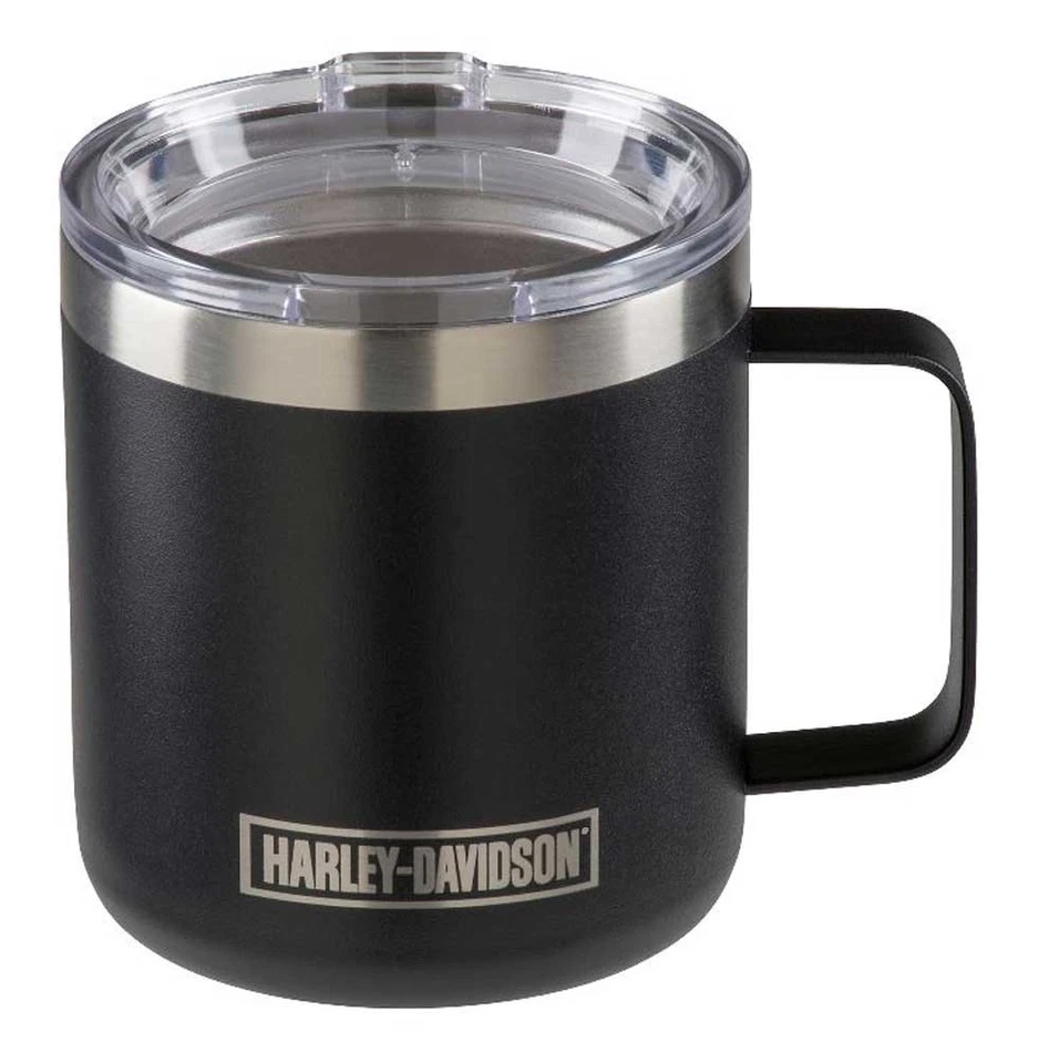 Harley-Davidson Etched H-D Stainless Steel Travel Mug w/ Lid - 12 oz. HDX-98629 - Photo 1/1