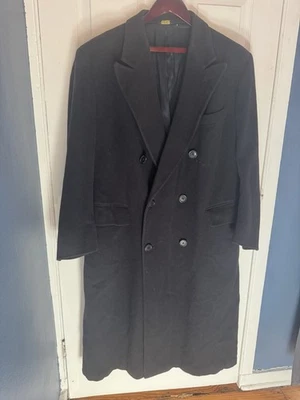 Ralph Lauren Polo University Club Men’s Vintage Navy Double Breasted Overcoat - Image 1 of 4