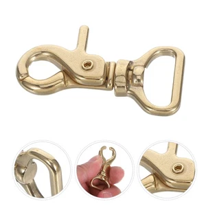 2 Pcs Lobster Keychain Jewelry Making Supplies Brass Swivel Snap Hooks - Picture 1 of 12