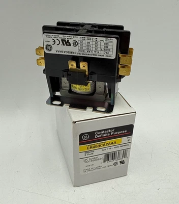GE CR453CA2AAA Definite Purpose Contactor 20A 2P Coil 110-120V 20 Amp 2 Pole 1PH - Image 1 of 4
