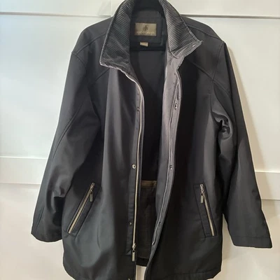 Rainforest Men's L Black Full Zip Fleece Lined Winter Jacket - Image 1 of 4