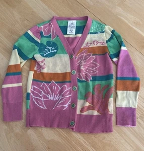 Disney Parks Tiana Princess and the Frog V-Neck Button Cardigan Girl’s Size 5/6 - Picture 1 of 7