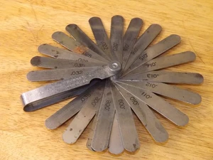 Old Vintage Antique Bonney Feeler Gauge # K-53 .002 in. to .035 in. - Picture 1 of 4