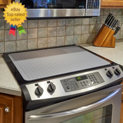 Alfombrilla de silicona para estufa de vidrio, protector de estufa de vidrio, secado de platos XL  Foto 1 de 4