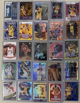 大量 勒布朗 詹姆斯 卡 批量 50 张 帕尼尼 Prizm Hoops Upper Deck Donruss 及更多 — 第 1/4 张图片