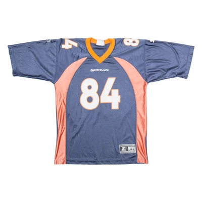 STARTER Broncos Mens Football Shirt Jersey Blue USA V-Neck Nylon L - Image 1 of 4