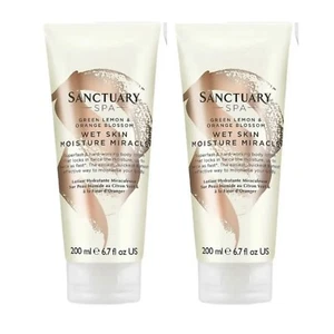 2 X Sanctuary Spa GREEN LEMON & ORANGE BLOSSOM Wet Skin Moisture Miracle 200ML - Picture 1 of 1