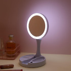 Double-Sided Folding Lighted Makeup Mirror 10X/1X Magnification LED 5.9Inch Whit