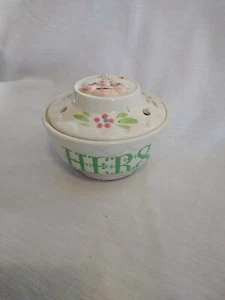 Vintage Floral Grandma HERS Ceramic Potpourri Holder - Picture 1 of 9