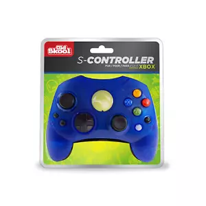 Old Skool Blue Wired S-Type Controller for (Original XBOX) - Picture 1 of 1
