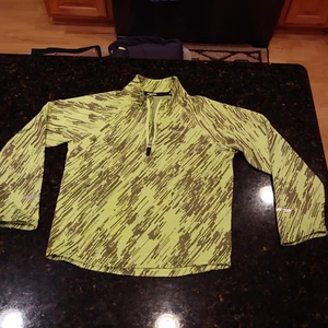 Youth Boys size 7 Nike Running Neon quarter-zip sweatshirt pullover - Picture 1 of 5
