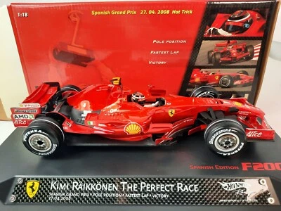 Hot Wheels Ferrari F2008 #1 Kimi Raikkonen winner Spanish GP 2008 1/18 L8780 - Immagine 1 di 4