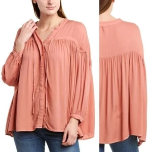 NWOT Young Fabulous and Broke Tress Oversized Peasant Blouse Top size L Women's - Picture 1 of 13