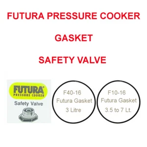 Futura Pressure Cooker Safety Valve / Sealing Gasket /Screw F10-16 F40-16 F05-16 - Picture 1 of 10