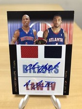 CHAUNCEY BILLUPS & ACIE LAW DUAL AUTOGRAPH 2007-08 TOPPS STADIUM CLUB TRUE 1/1