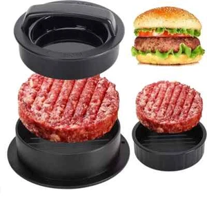 Hamburger Press Patty Maker, Burger Press, 3 in 1 Non-Stick Meat Beef Veggie - Picture 1 of 7
