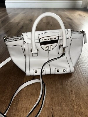 Karen Millen White Leather Shoulder Bag - Image 1 of 4